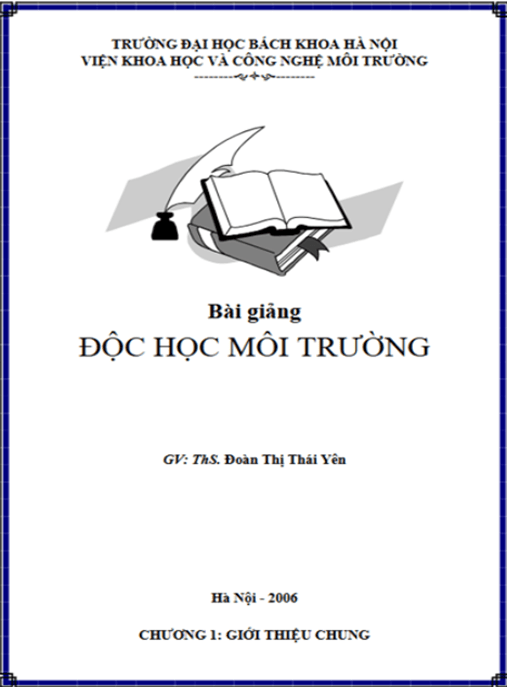 Bài Giảng Độc Học Môi Trường –