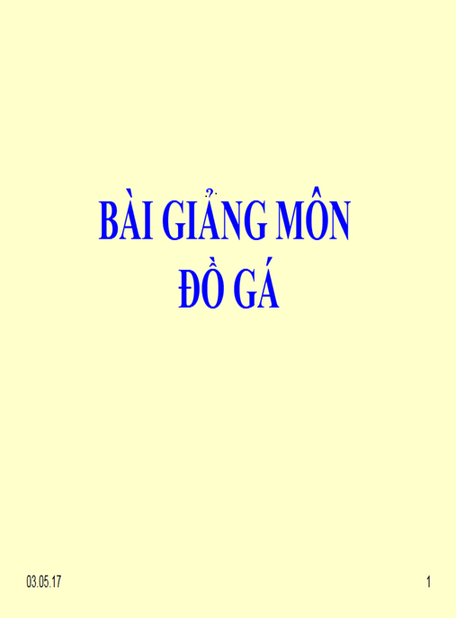 Bài Giảng Môn Đồ Gá –