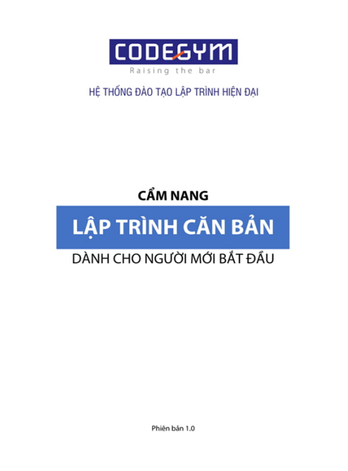 Cẩm Nang Lập Trình Căn Bản Dành Cho Người Mới Bắt Đầu –