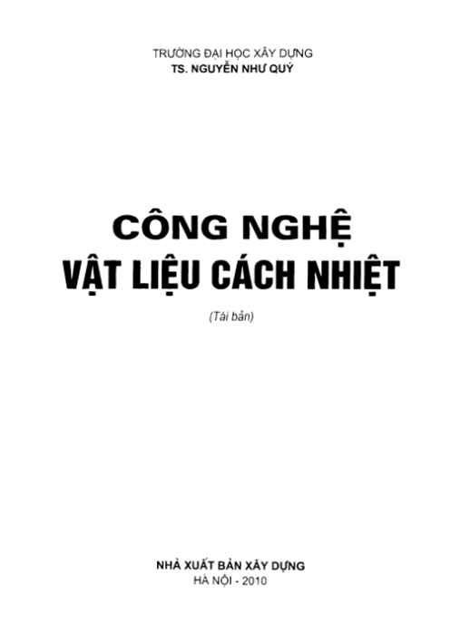 Công Nghệ Vật Liệu Cách Nhiệt –