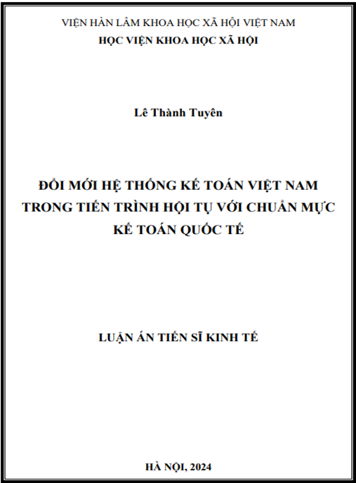 Đổi mới hệ thống kế toán Việt Nam trong tiến trình hội tụ với Chuẩn mực kế toán quốc tế