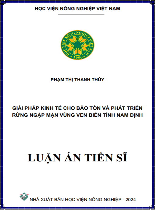 Giải pháp kinh tế cho bảo tồn và phát triển rừng ngập mặn vùng ven biển tỉnh Nam Định