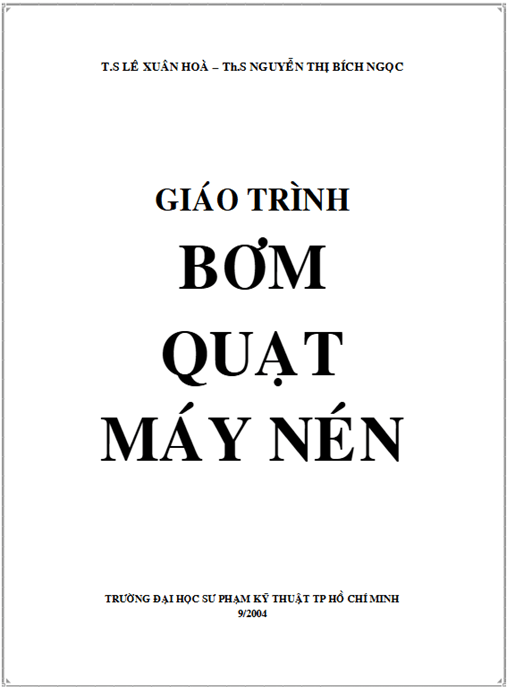 Giáo Trình Bơm Quạt Máy Nén –