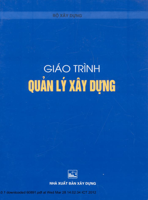 Giáo Trình Quản Lý Xây Dựng –