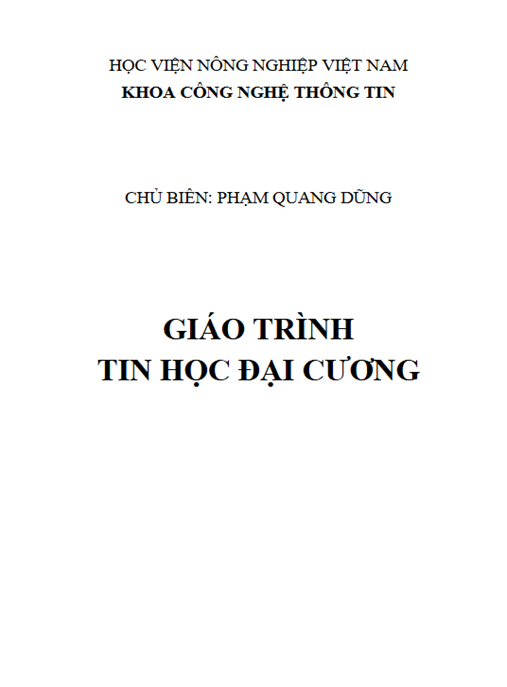Giáo Trình Tin Học Đại Cương –