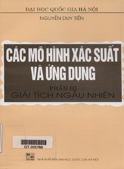 Các Mô Hình Xác Suất Và Ứng Dụng Tập 3 – Giải Tích Ngẫu Nhiên