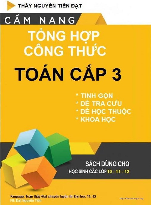 Cẩm Nang Tổng Hợp Công Thức Toán Cấp 3