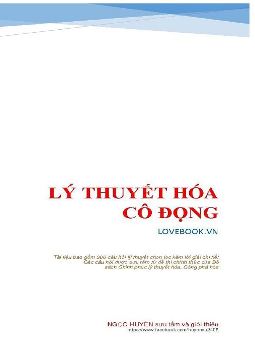 Lý Thuyết Hóa Cô Đọng