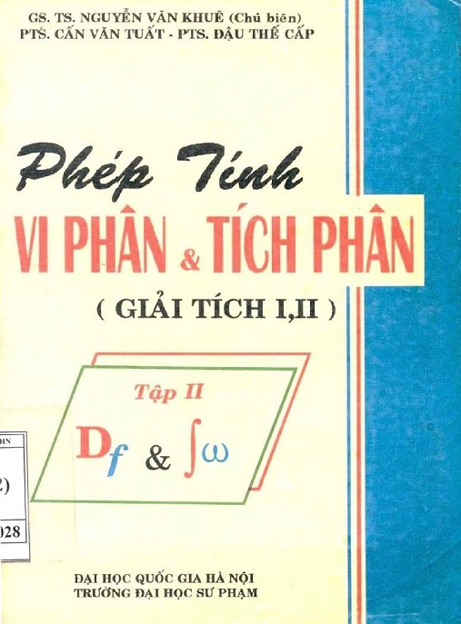 Phép Tính Vi Phân Và Tích Phân Tập 2