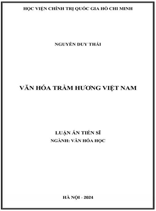 Luận án Văn hóa trầm hương Việt Nam