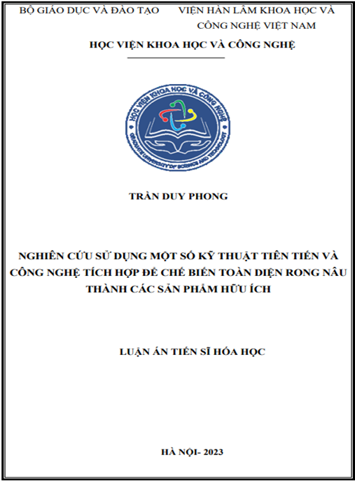 Nghiên cứu sử dụng một số kỹ thuật tiên tiến và công nghệ tích hợp để chế biến toàn diện rong nâu thành các sản phẩm hữu ích