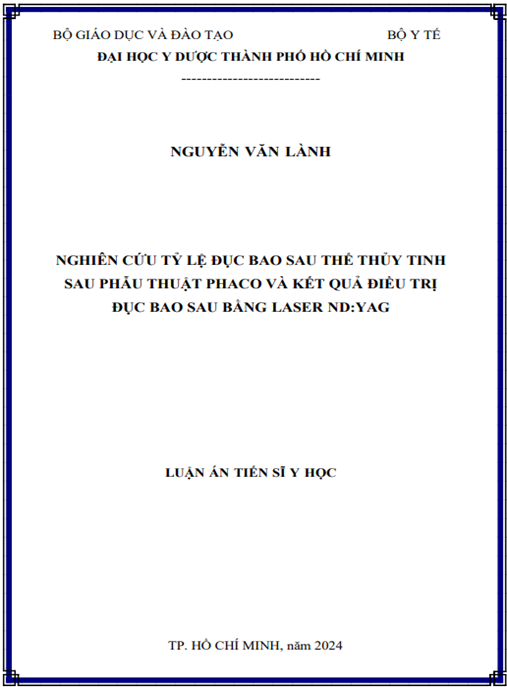 Nghiên cứu tỷ lệ đục bao sau thể thủy tinh sau phẫu thuật Phaco và kết quả điều trị đục bao sau bằng Laser Nd:YAG