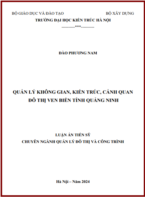 Quản lý không gian, kiến trúc, cảnh quan đô thị ven viển tỉnh Quảng Ninh