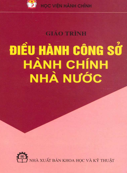 Giáo Trình Điều Hành Công Sở Hành Chính Nhà Nước