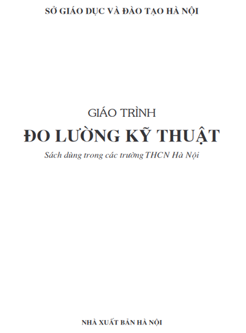 Giáo Trình Đo Lường Kỹ Thuật