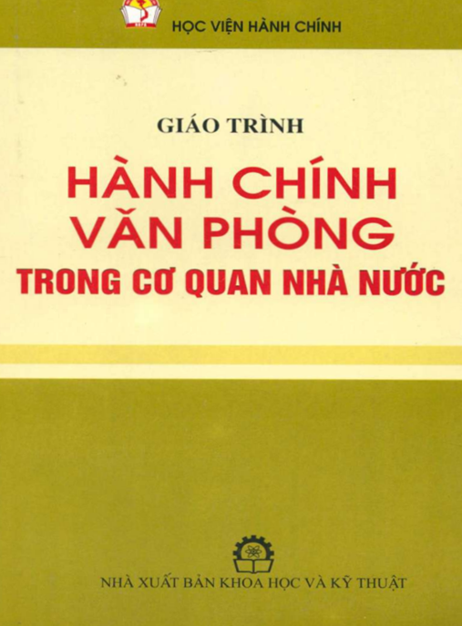 Giáo Trình Hành Chính Văn Phòng Trong Cơ Quan Nhà Nước