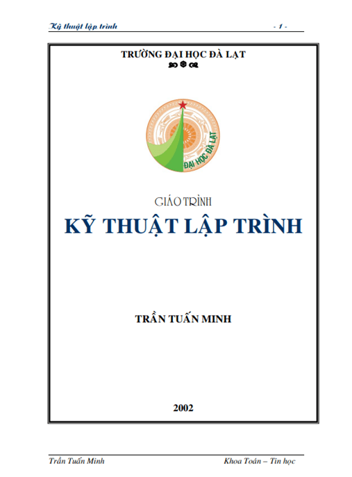 Giáo Trình Kỹ Thuật Lập Trình