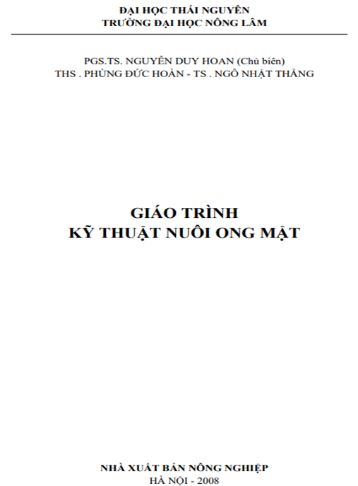 Giáo Trình Kỹ Thuật Nuôi Ong Mật