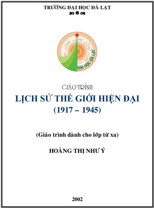 Giáo Trình Lịch Sử Thế Giới Hiện Đại (1917 – 1945)