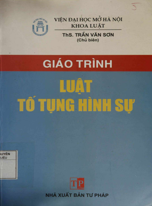 Giáo Trình Luật Tố Tụng Hình Sự