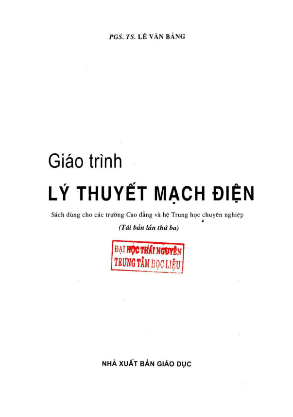 Giáo Trình Lý Thuyết Mạch Điện