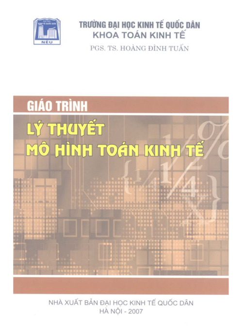 Giáo Trình Lý Thuyết Mô Hình Toán Kinh Tế