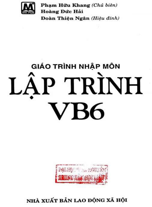 Giáo Trình Nhập Môn Lập Trình VB6