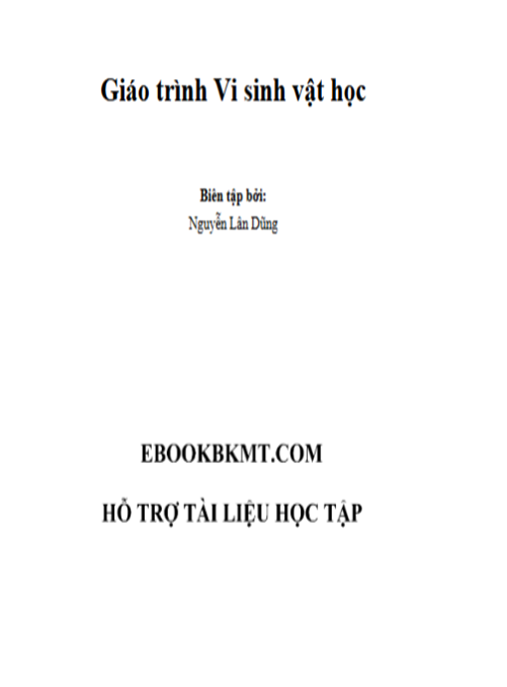 Giáo Trình Vi Sinh Vật Học