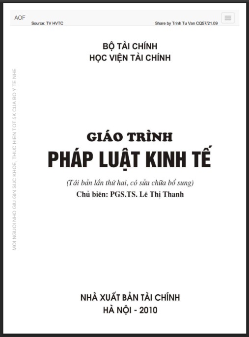 Giáo trình Pháp luật kinh tế – Phần 2