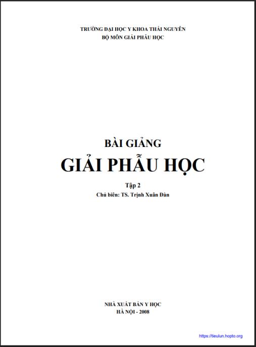 Bài Giảng Giải Phẫu Học Tập 2