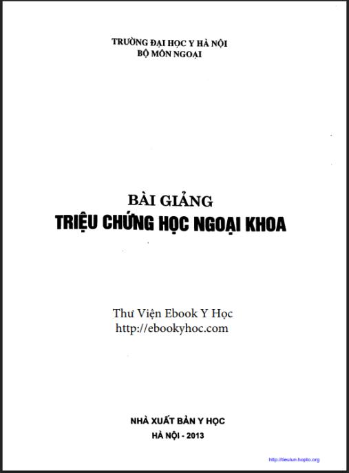 Bài Giảng Triệu Chứng Học Ngoại Khoa