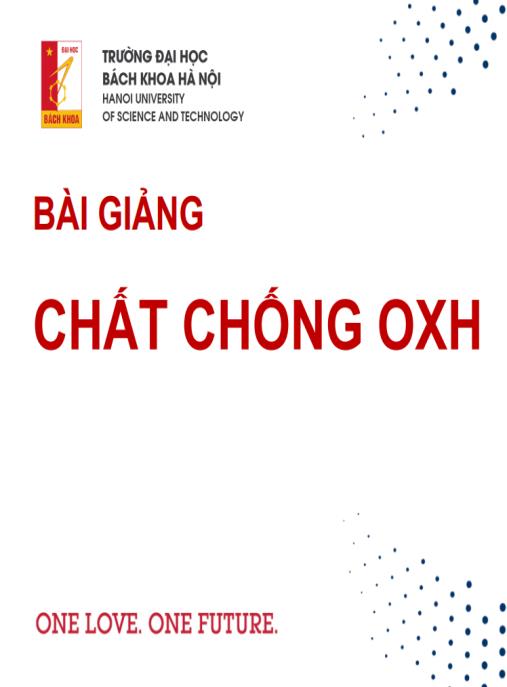 Bài giảng Chất chống oxy hóa
