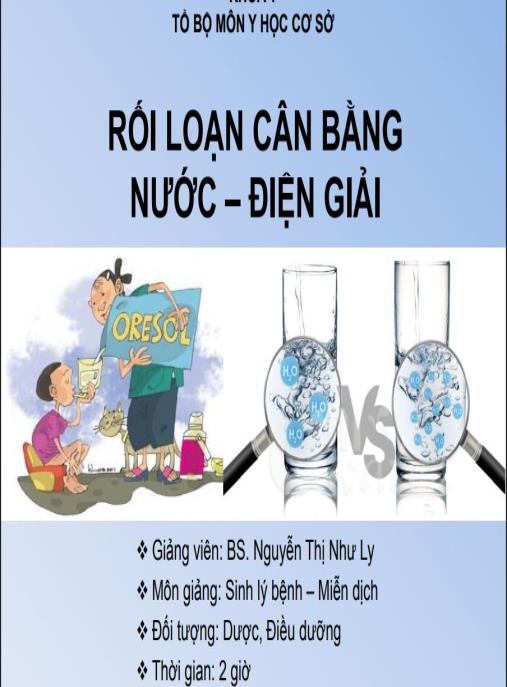 Bài giảng Rối loạn cân bằng nước – điện giải
