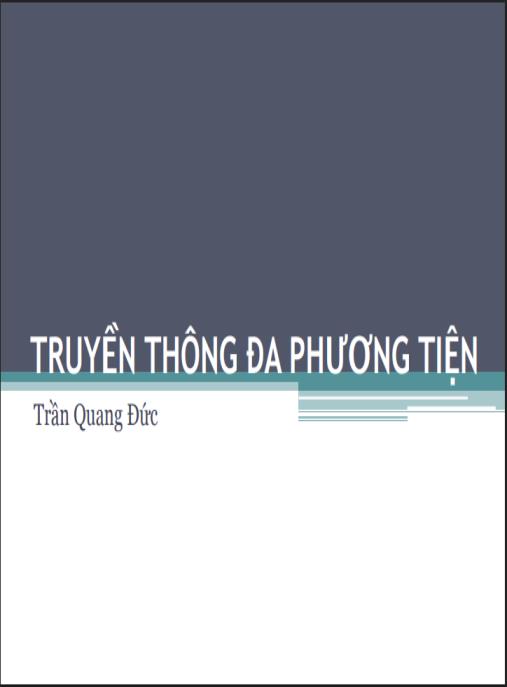 Bài giảng Truyền thông đa phương tiện