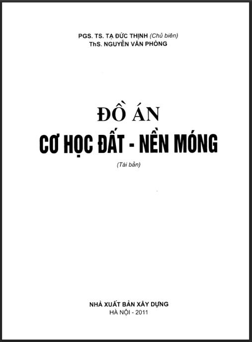 Đồ án Cơ học đất, Nền móng – Phần 1