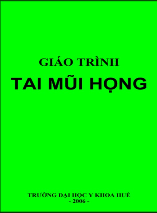 Giáo Trình Tai Mũi Họng