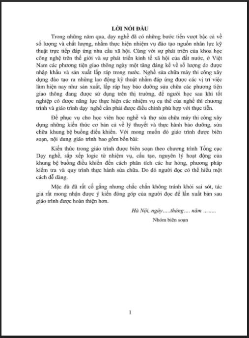 Giáo trình Bảo dưỡng sửa chữa khung bệ buồng điều khiển