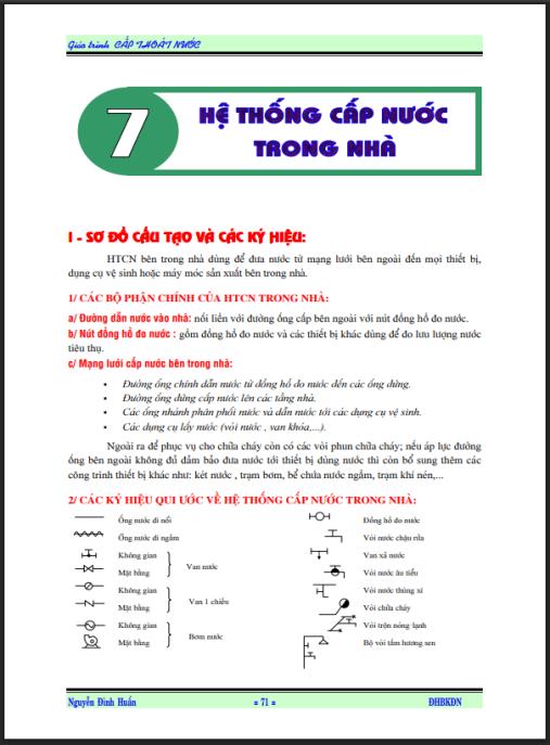 Tài liệu sô Giáo trình Cấp thoát nước Phần 2