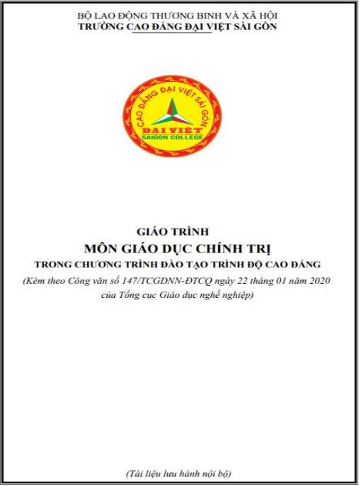 Giáo trình Giáo dục chính trị Trình độ Cao đẳng