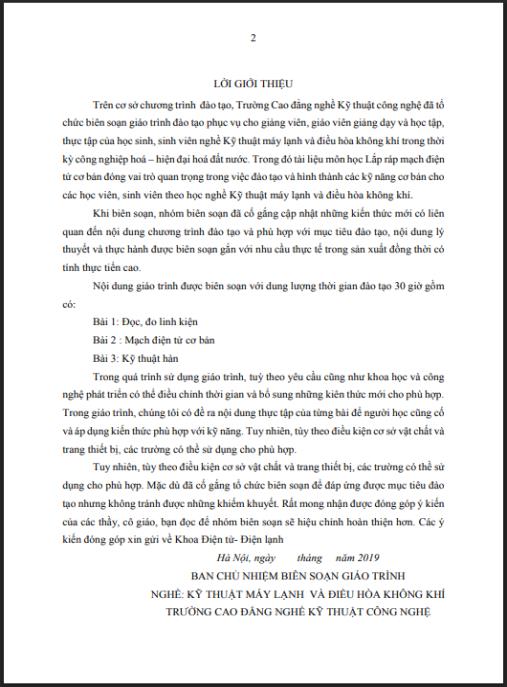 Giáo trình Lắp ráp mạch điện tử cơ bản