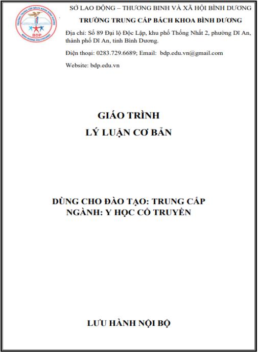 Giáo trình Lý luận cơ bản