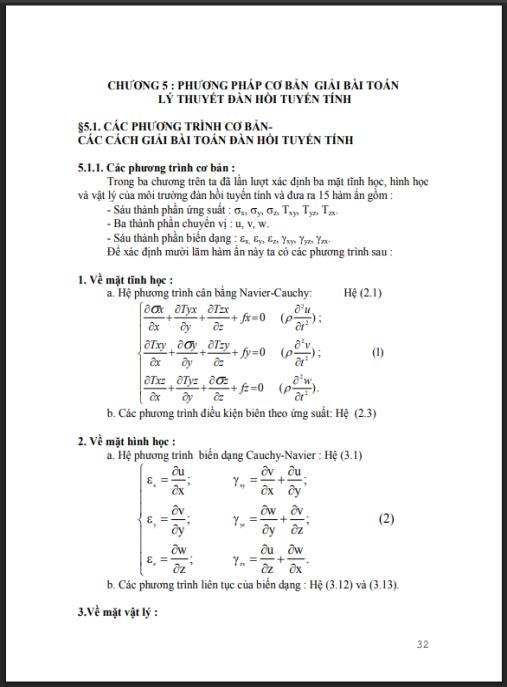 Giáo trình Lý thuyết đàn hồi Phần 2