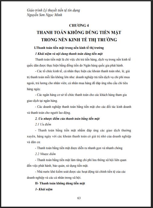 Giáo trình Lý thuyết tiền tệ tín dụng Phần 2