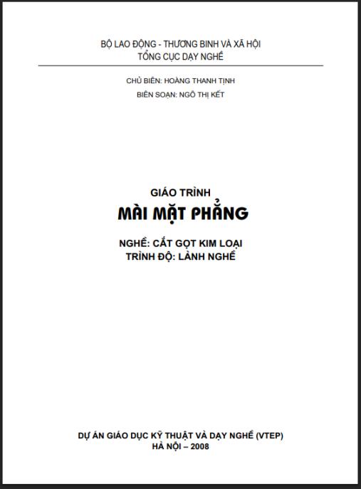 Giáo trình Mài mặt phẳng