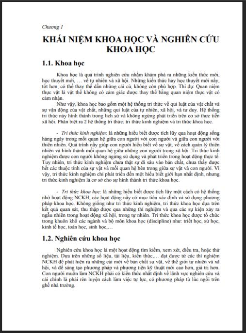 Giáo trình Nghiên cứu khoa học