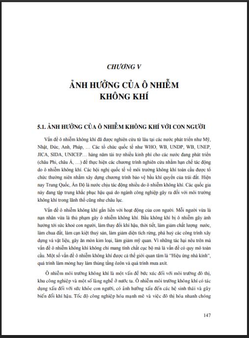 Giáo trình Ô nhiễm không khí – Phần 2