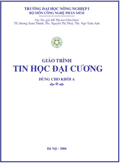 Giáo trình Tin học đại cương – Phần 1