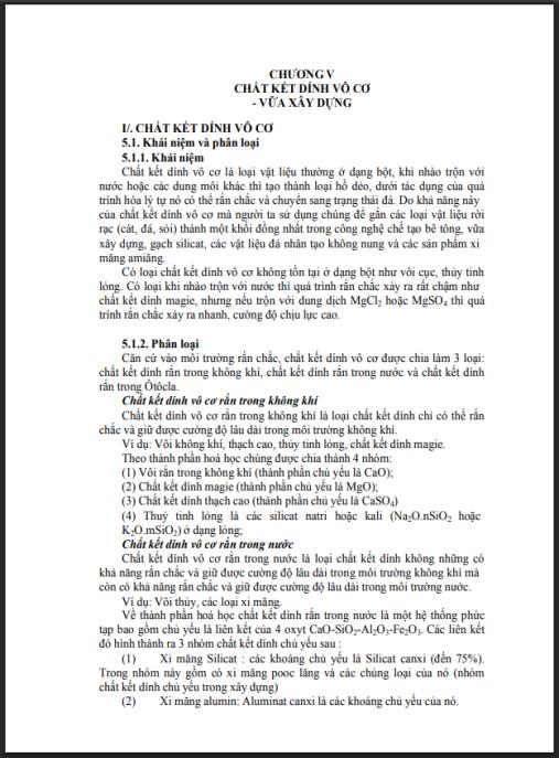 Giáo trình Vật liệu xây dựng – Phần 2