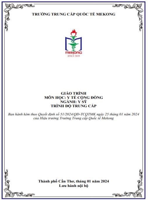 Giáo trình Y tế cộng đồng