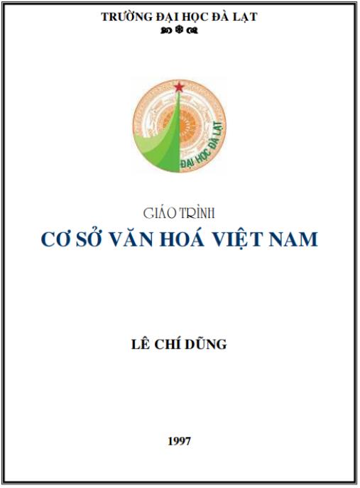 Giáo trình cơ sở văn hóa Việt Nam
